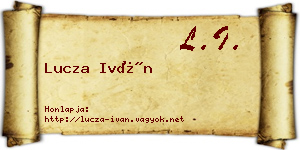 Lucza Iván névjegykártya