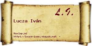 Lucza Iván névjegykártya
