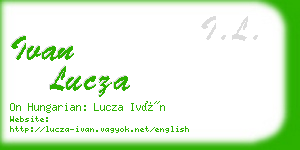 ivan lucza business card